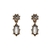 Brinco Cristal Fumê pendente ouro velho | Claudia Arbex - comprar online