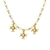 Colar Cruzada Pingentes liso Ouro Vintage | Claudia Arbex