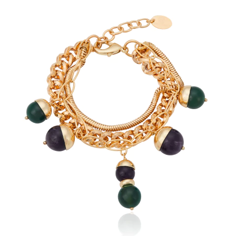 Pulseira Berloques em Banho Ouro 18K | Cristina Sabatini - comprar online