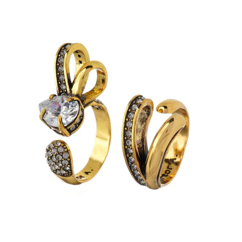 Anel Duo Laço Ouro Vintage | Hector Albertazzi