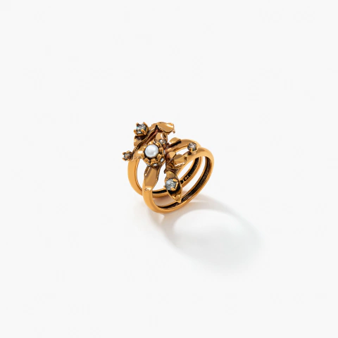 Anel Espiral Flow Ouro Vintage | Monica Di Creddo