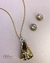 Brinco Lustre cristal transparente ouro vintage | Monica Di Creddo - loja online