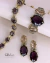 Brinco Conceito Cristal Ametista e Morganita ouro velho | Claudia Arbex - comprar online