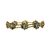 Pulseira Cristal verde escuro acinzentado ouro velho | Claudia Arbex - comprar online