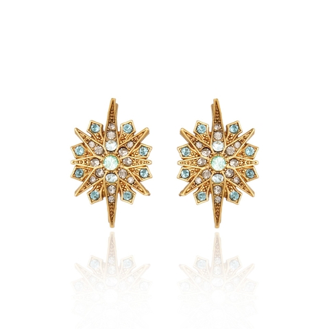 Brinco Ear hook Infinity Star Ouro Vintage | Claudia Arbex