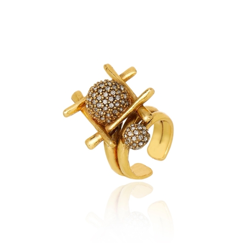 Anel Cruzada Ouro Vintage | Claudia Arbex