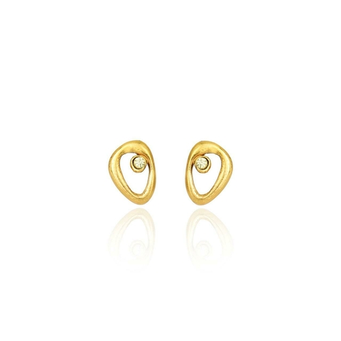 Brinco Célula Ouro Vintage | Claudia Arbex - comprar online