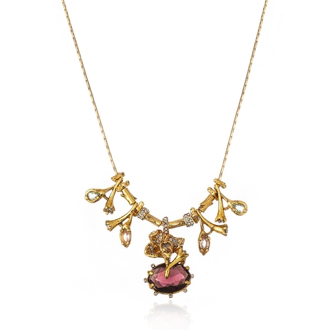 Colar Ametista Astrea Ouro Vintage | Claudia Arbex - comprar online