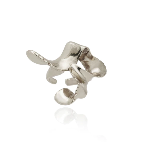 Anel Aro Line Organic Prata Vintage | Claudia Arbex - comprar online