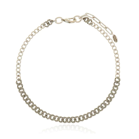 Choker / Colar Cristais Rock Lovers Prata Vintage | Claudia Arbex - comprar online