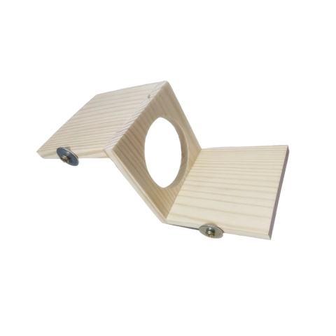 Plataforma Suspensa em Madeira Pinus Dois Andares com Furo e Fixação Embutida