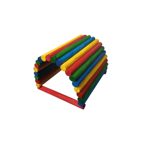 Toca Palito Tamanho Médio em Pinus Colorido para Roedores em Geral