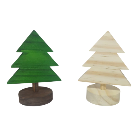 Mini Arvore de Natal em Madeira Pinus para Roedores
