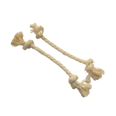 Brinquedo Nó Duplo Sisal Natural para Chinchila Roedores Coelhos Hamster Porquinho India