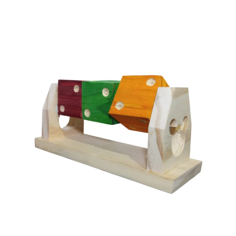 Brinquedo Girofun Gira Dados em Madeira para Roedores