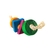 Brinquedo Carretel em Madeira e Sisal Colorido para Chinchila Roedores Coelhos Hamster Porquinho India