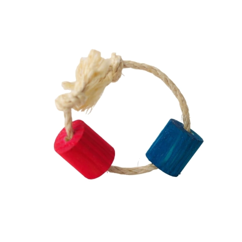 Brinquedo Madeira com Sisal para Roedores Chinchila Porquinho da India Hamster Coelho Gerbil Twister