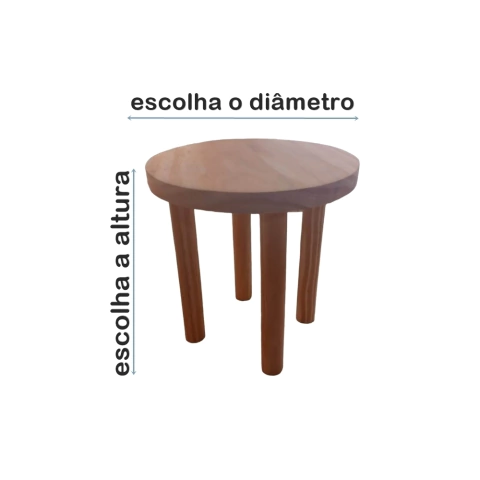 Plataforma Redonda para Terrários e Gaiolas com Diâmetros e Alturas Variáveis