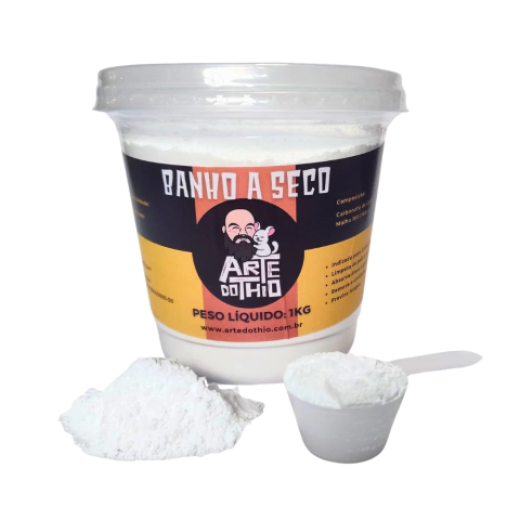 Banho a Seco para Chinchila 1kg Carbonato de Calcio Malha 100