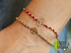 Pulseira Árvore da Vida Dots - ouro