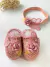 Conjunto Sapatinho e Faixa Borboleta - Rosa