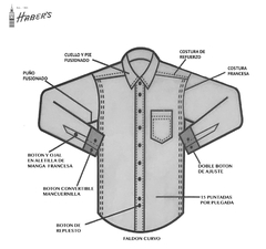 Camisa Blanca con combinación interior - Tienda Haber's