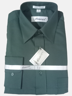 Camisa Haber's color verde botella manga larga