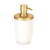 Porta Sabonete Líquido Dispenser Branco e Dourado Fosco Arthi