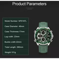 Relógio Naviforce 9197 (compra internacional) - loja online