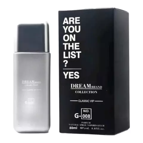 N.008 - Perfume Dream Brand Collection - Inspirado em 212 VIP MEN - 80ml