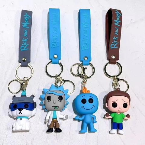 Chaveiro Rick and Morty | Rick Sanchez, Morty Smith, Snowball e Mr. Meeseeks