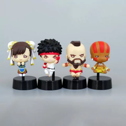 Conjunto 4 Miniaturas Street Fighter | Ryu, Chun-Li, Zangief e Dhalsim