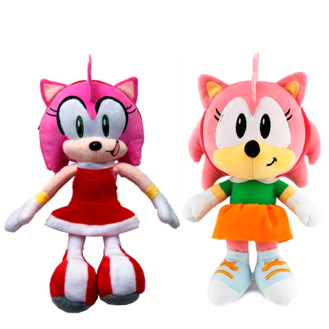 Pelúcia Amy Rose (Clássica e Moderna) | Sonic the Hedgehog (4 Versões) - comprar online