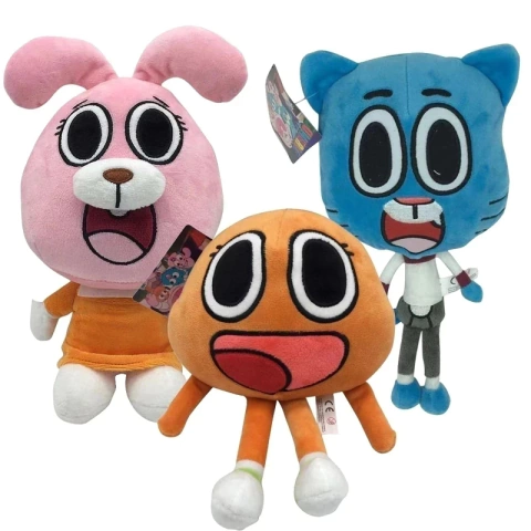 Pelúcia O Incrível Mundo de Gumball | Gumball Watterson, Darwin Watterson e Anais Watterson