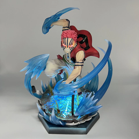 Action Figure Akaza (Rashin Agulha de Bússola) Com LED | Demon Slayer