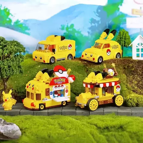 Blocos de Montar Pokémon Pikachu Cars | Keeppley (Carros do Pikachu)