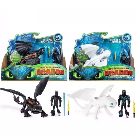 Action Figure Soluço com Banguela e Fúria da Luz (Spin Master) | Como Treinar o Seu Dragão