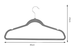 Cabide Veludo - Cinza - comprar online