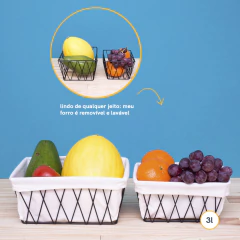 Cesto Aramado Com Forro - P - Lavize