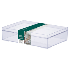 Organizador Acrílico Com Tampa Empilhavel Elegance 25x17x6,7 cm