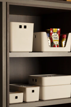 Organizador com Tampa Fly 3,5 l 26x20x8 cm - Creme - Lavize