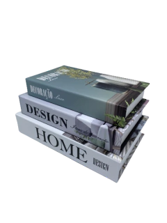 Kit 3 Livros Caixa - Home Design