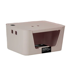Organizador com Abertura Frontal e Tampa Fly 13 l 34x26x17 cm - Creme