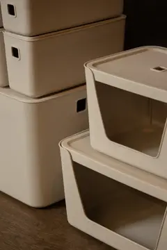 Imagem do Organizador com Tampa Fly 5 l 34x15x12 cm - Creme