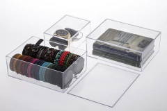 Caixa Organizadora Acrílico Com Tampa Elegance 16,5x11x7 cm na internet