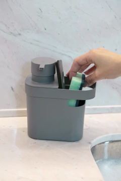 Imagem do Dispenser Para Detergente e Organizador de Pia Ou 650ml - Branco