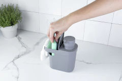 Dispenser Para Detergente e Organizador de Pia Ou 650ml - Branco - loja online