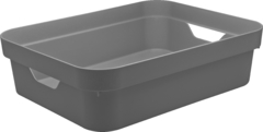 Caixa Organizadora Cube P 4,8 litros - Chumbo