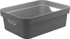 Caixa Organizadora Cube M 10,5 litros - Chumbo