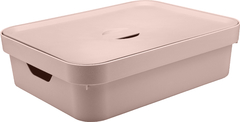 Caixa Organizadora Cube G 16 litros Com Tampa - Rosa